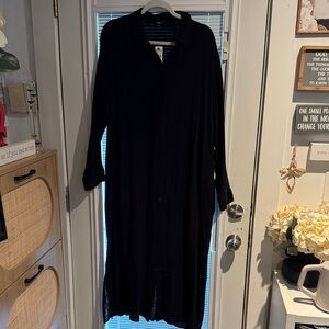 Express Black Textured Button-Up Shirt